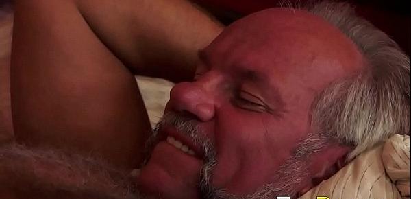  Kinky slut sucks old man